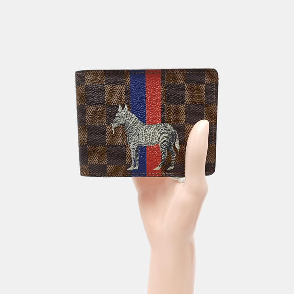 Damier Ebene Coated Canvas Wallet Brown