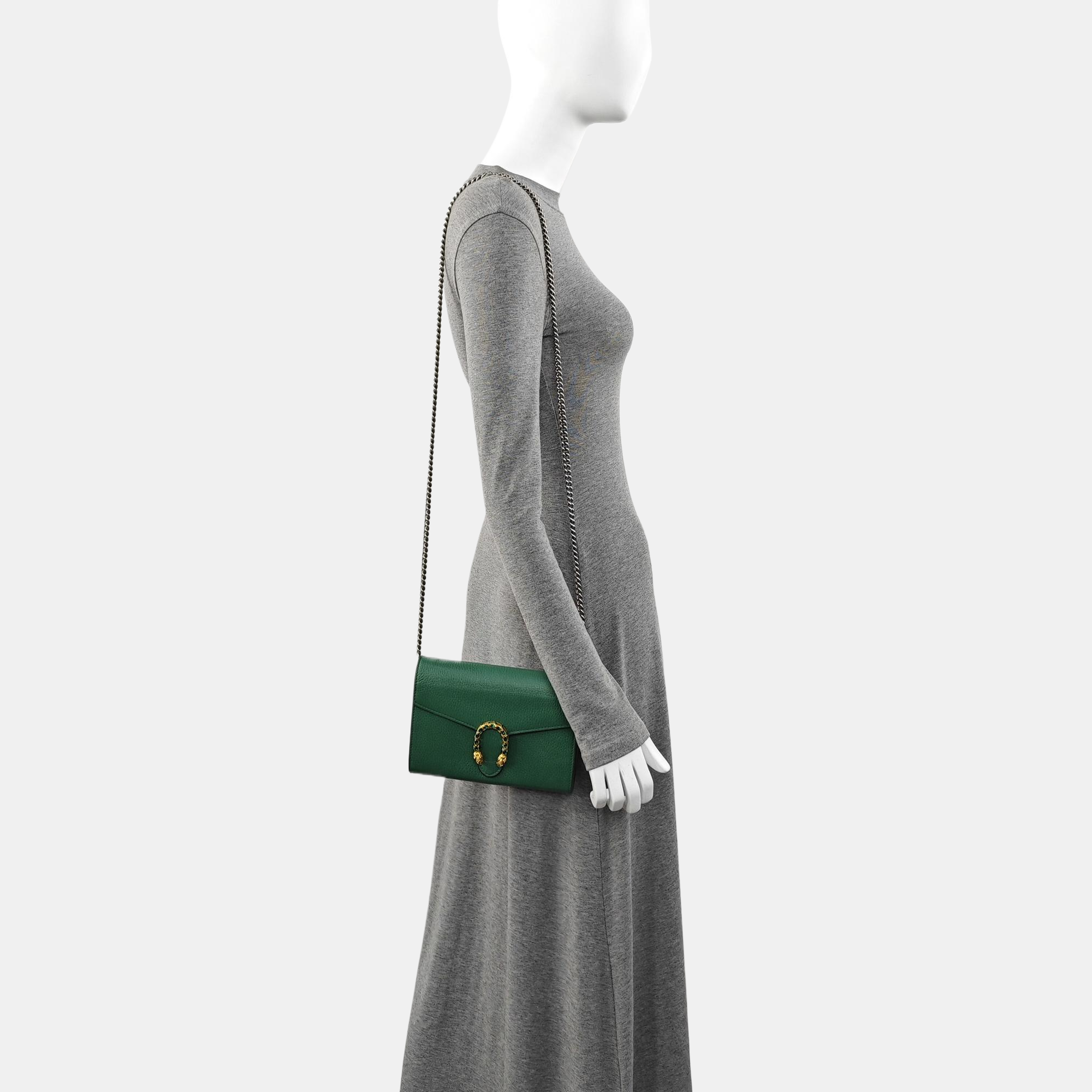 Authenticated pre-owned  Dionysus Mini Calfskin Green - Shoulder Bag at Looply