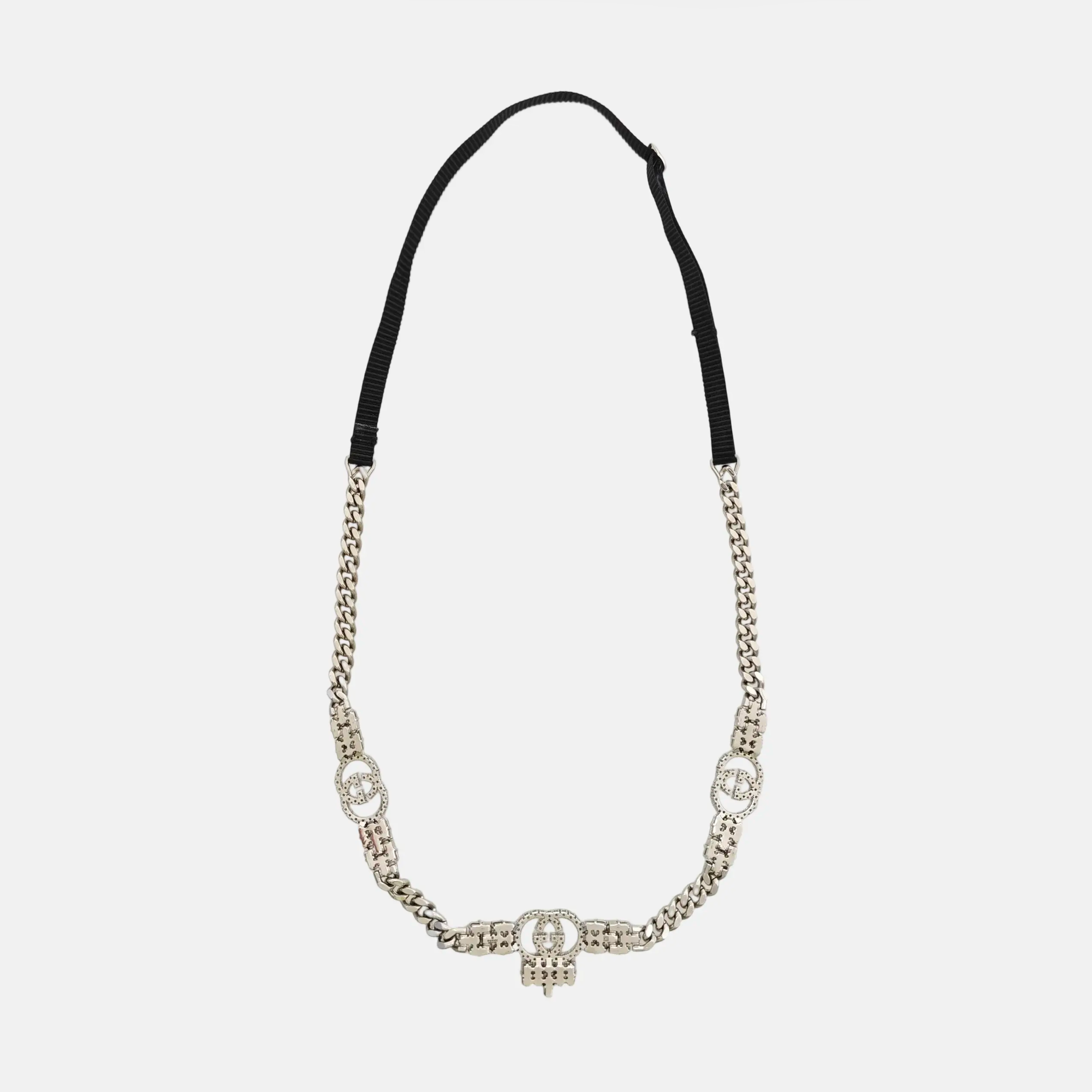 Fabric Silver Necklace