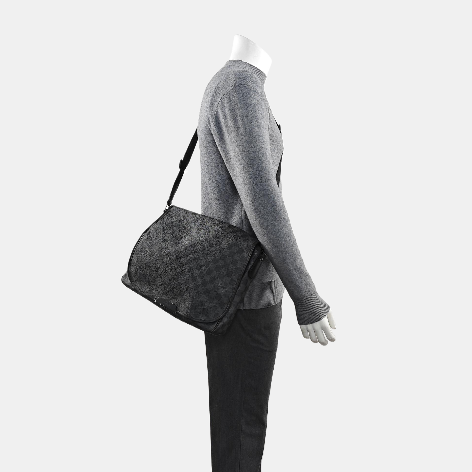 DANIEL Damier Graphite Coated Canvas Gray