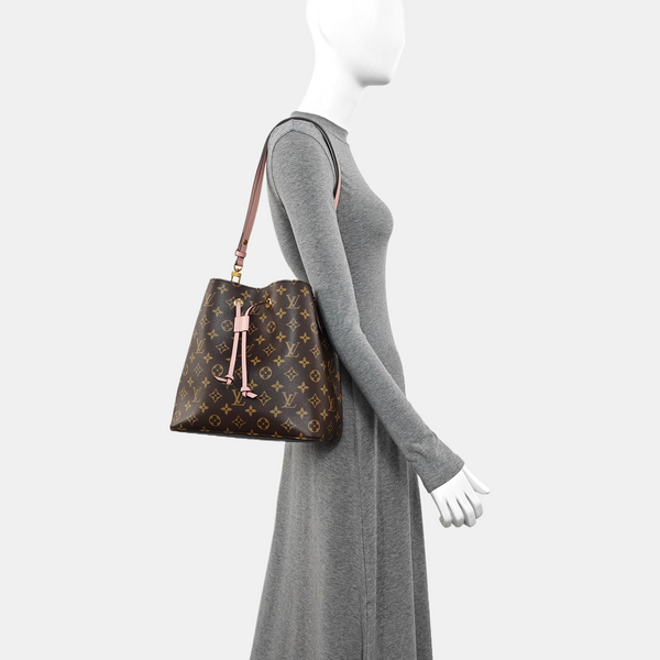 NÉONOÉ MM Monogram Coated Canvas Brown