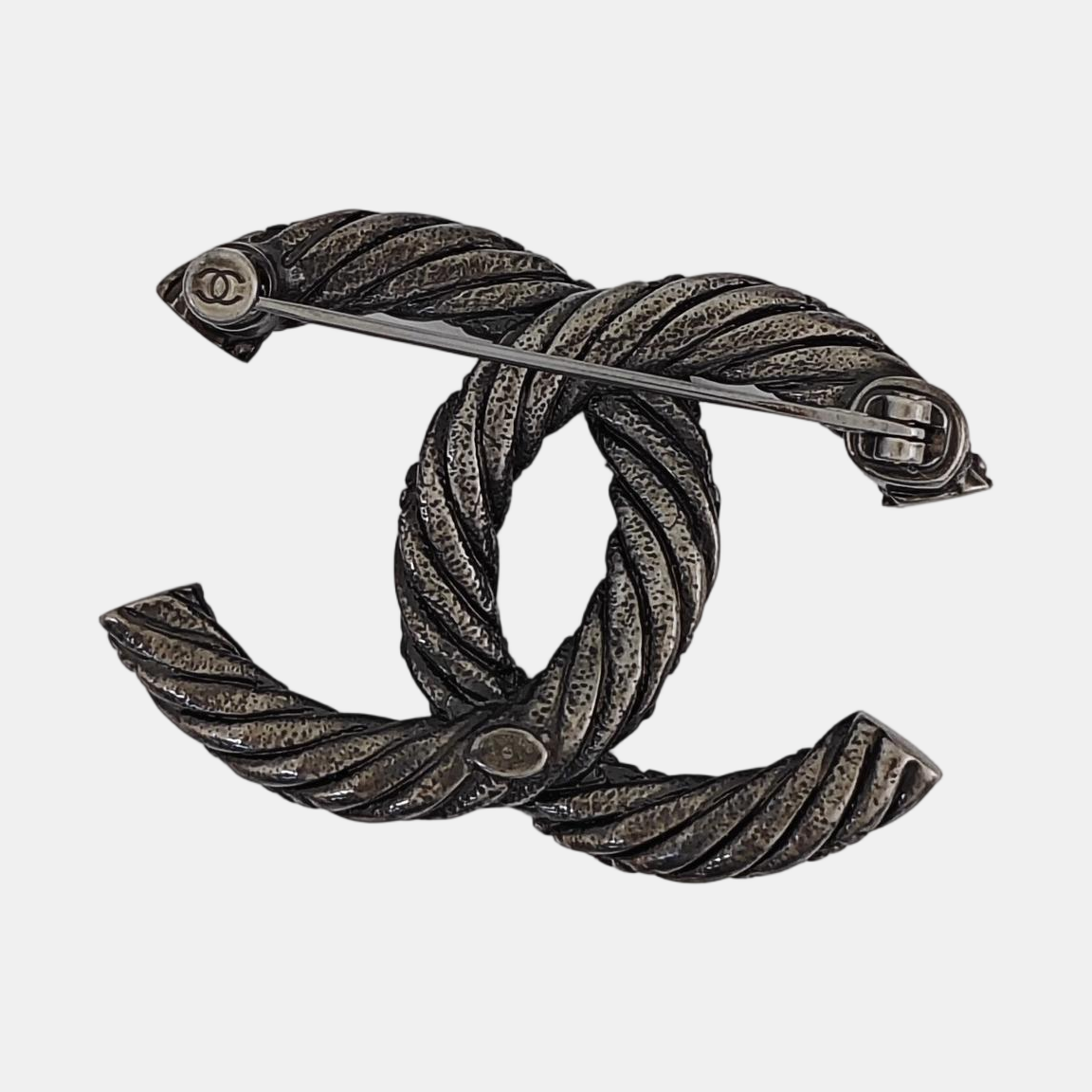 Vintage Metal Black Brooch