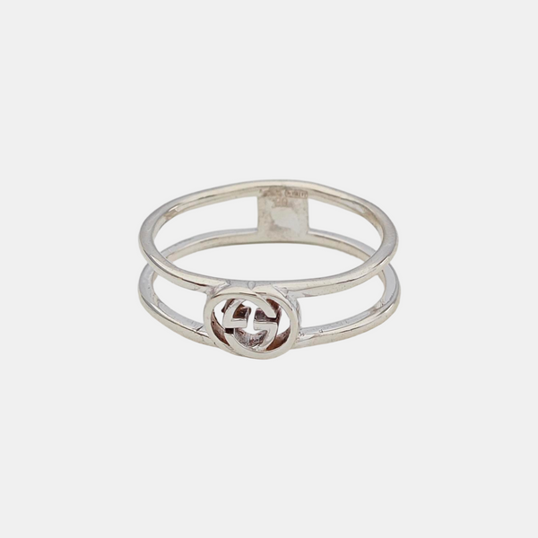 Interlocking G 925 Sterling Silver Ring EU 59