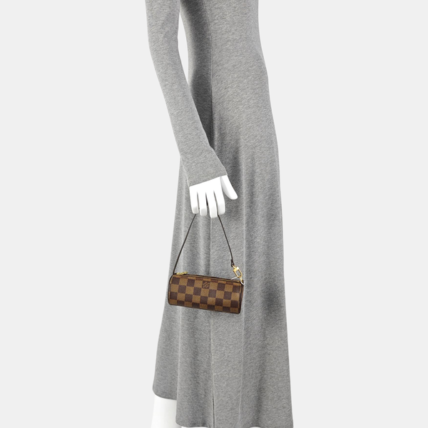 PAPILLON Mini Damier Ebene Coated Canvas Brown