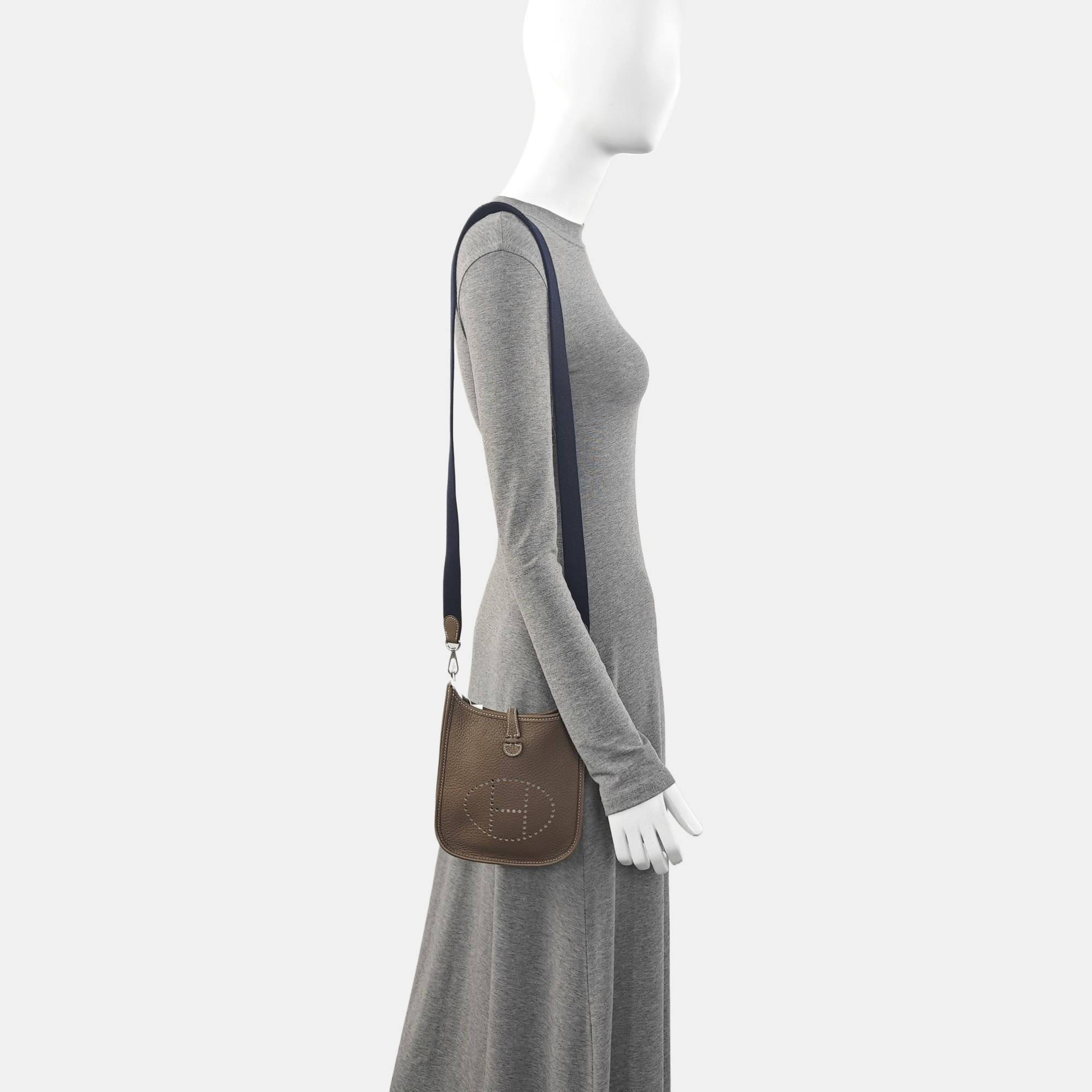 Authenticated pre-owned  Evelyne TPM Clemence Grey - Shoulder Bag at Looply