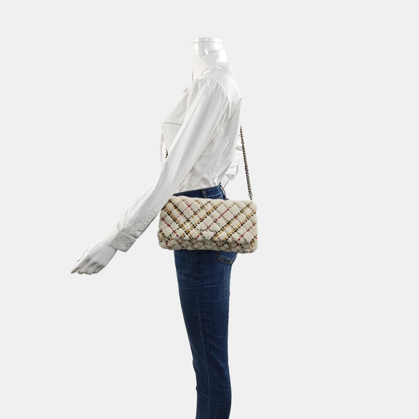 Fabric Crossbody Bag White