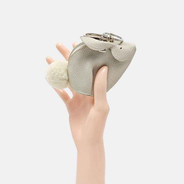 Animals Calfskin White Coin Purse