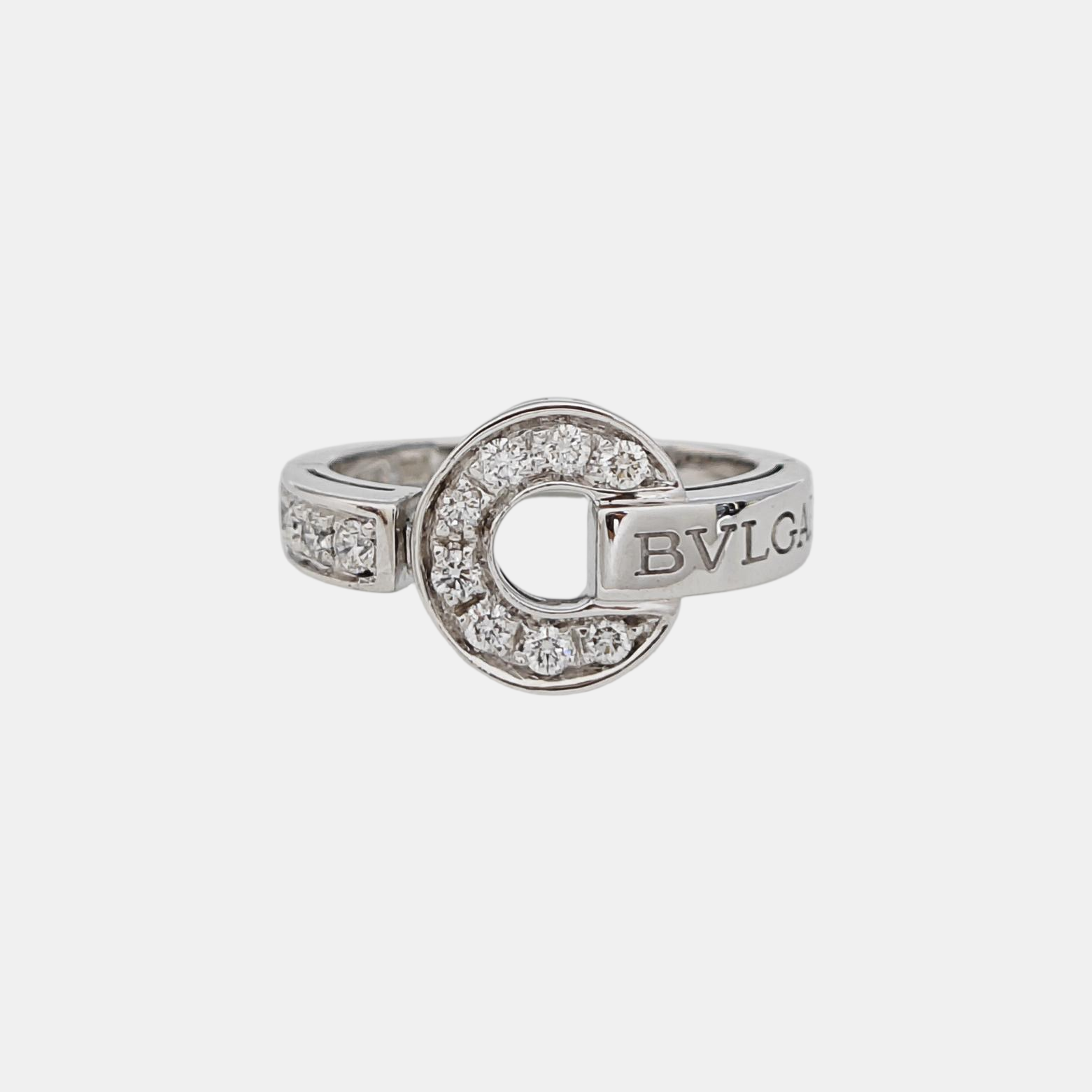 BVLGARI BVLGARI 18k White Gold Silver Ring EU 51
