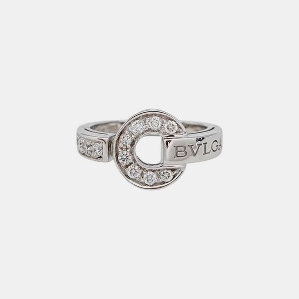 BVLGARI BVLGARI 18k White Gold Silver Ring EU 51