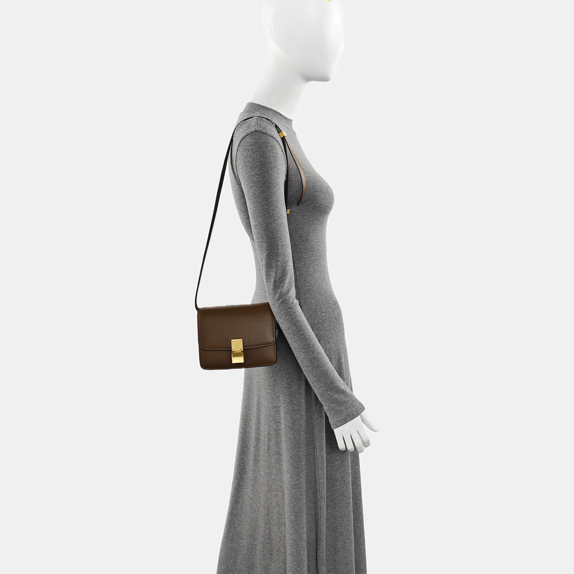 CLASSIC BOX Mini Calfskin Brown