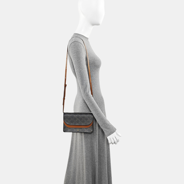 TRIOMPHE CANVAS Small Coated Canvas Brown