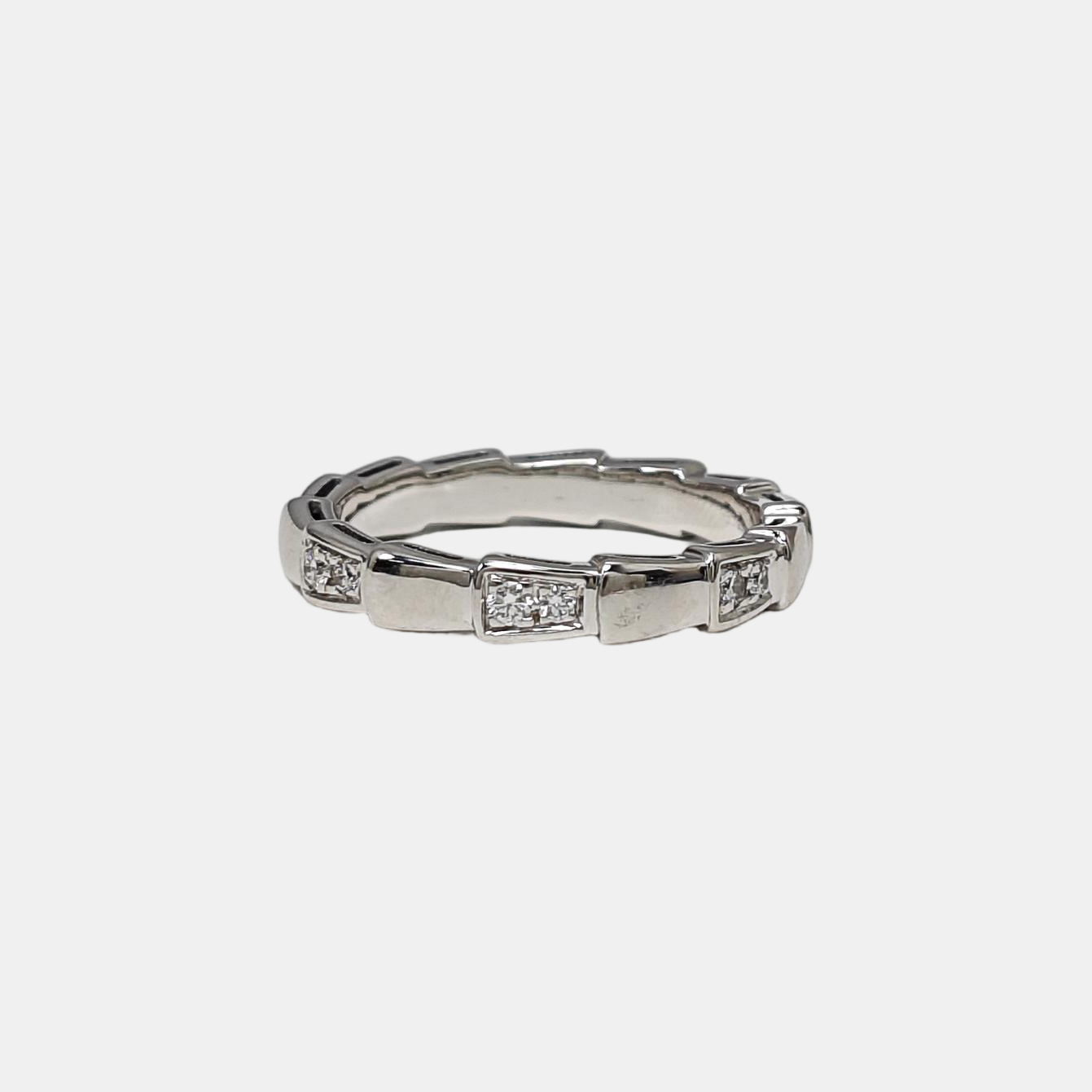 SERPENTI 18k White Gold Ring EU 55