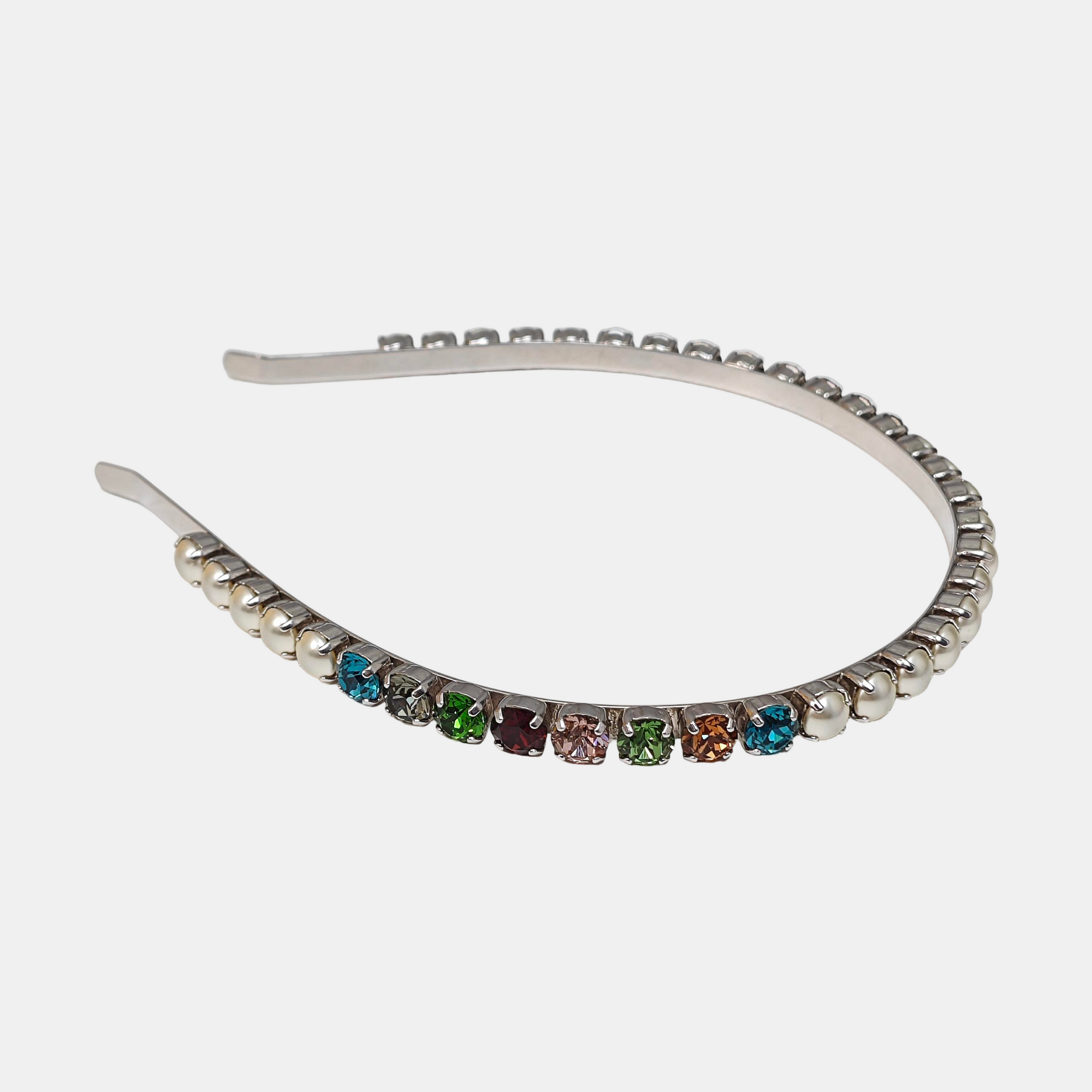 Faux Pearl Hairband Silver