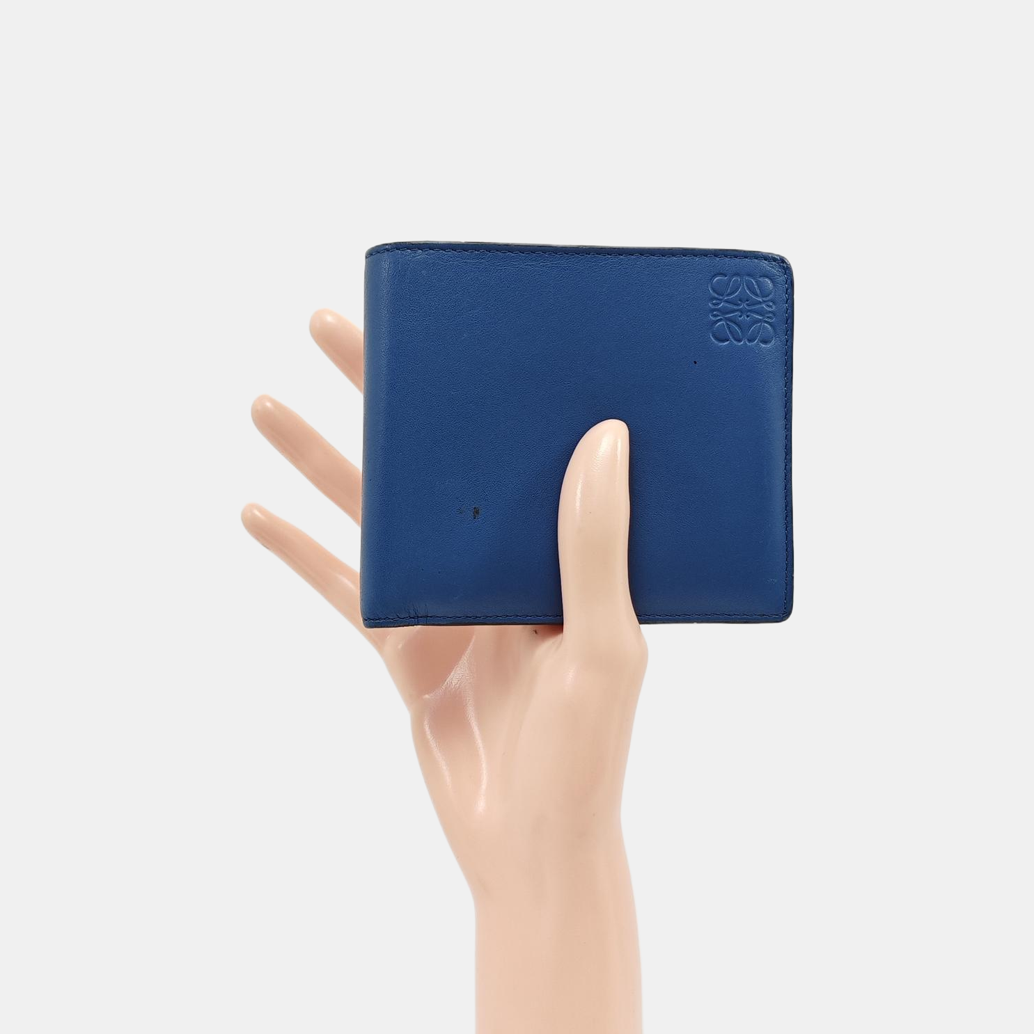 Rainbow Calfskin Blue Wallet