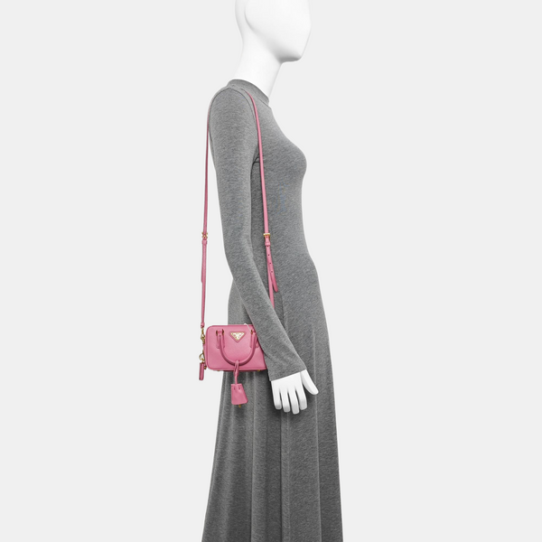 Saffiano Calfskin Shoulder Bag Pink
