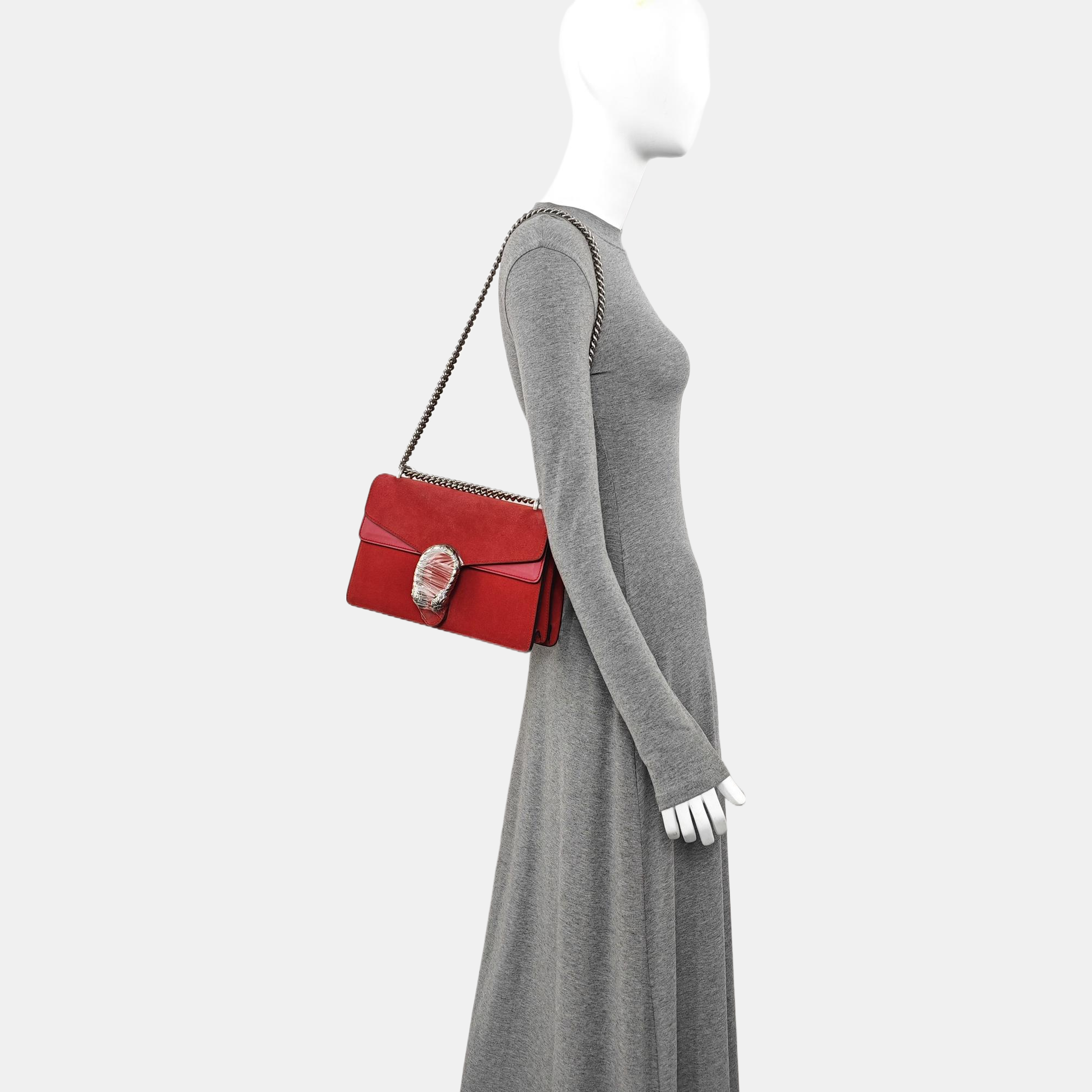 Dionysus Small Suede Red