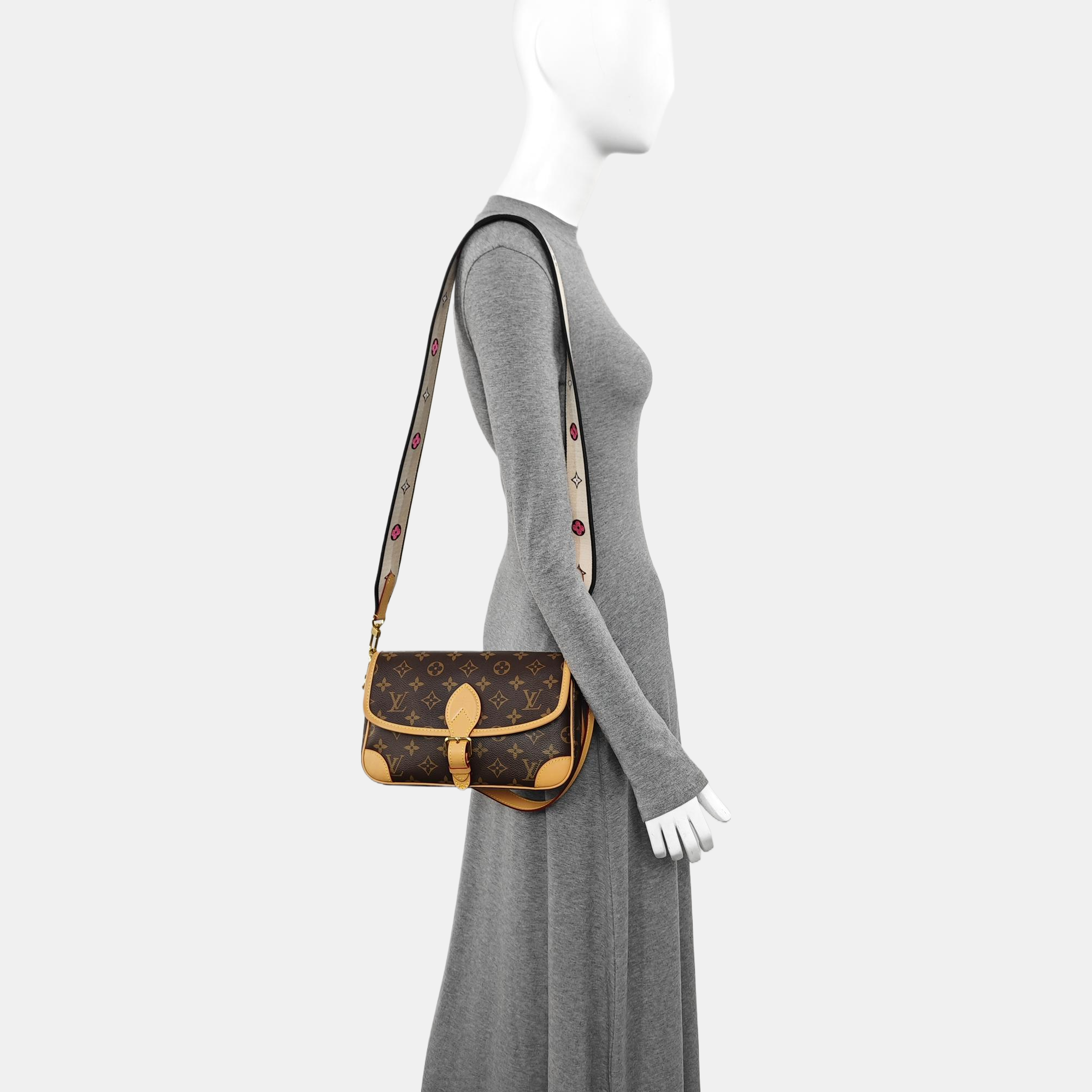 DIANE Monogram Coated Canvas Brown