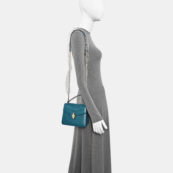 SERPENTI FOREVER Small Calfskin Blue