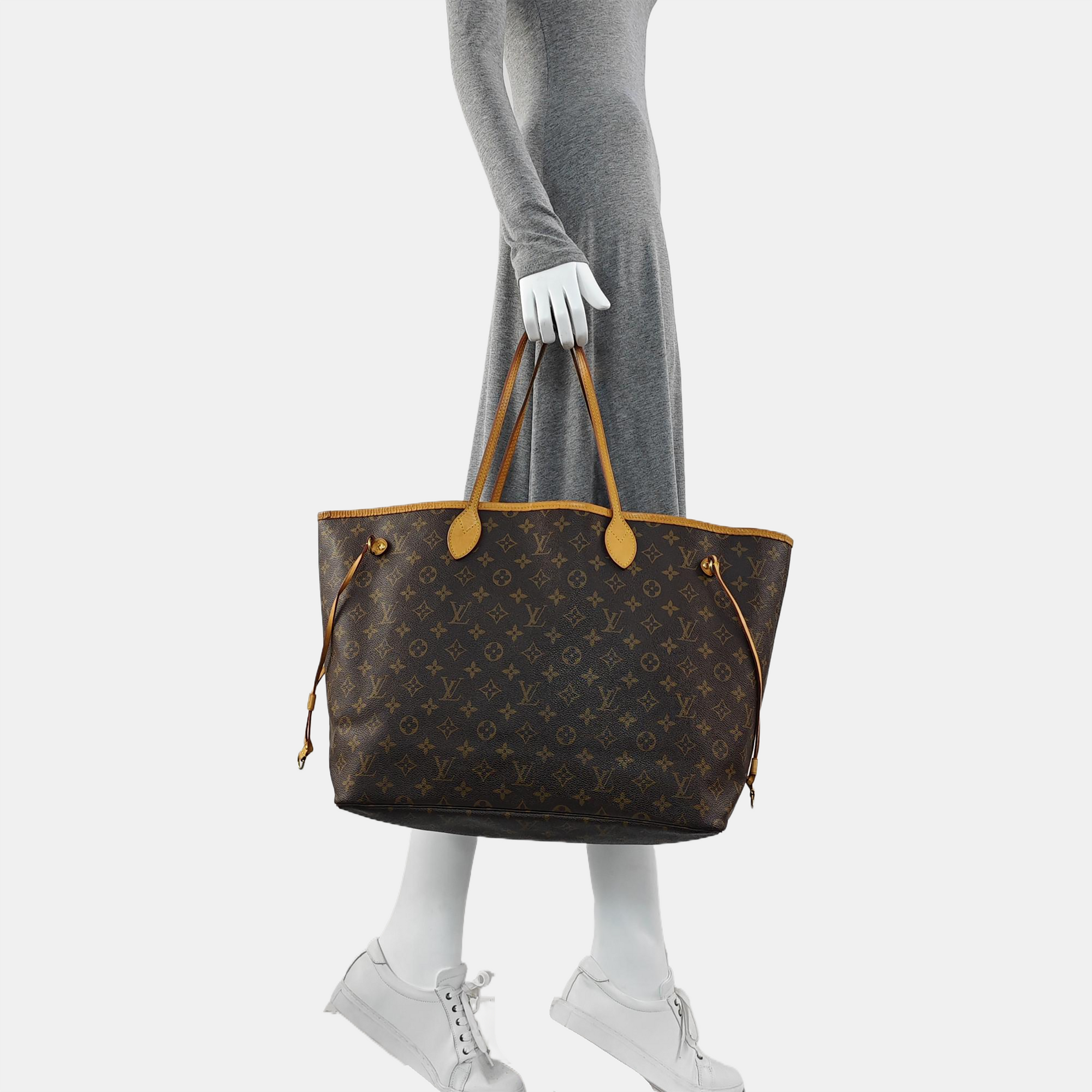 NEVERFULL Lona Revestida Monogram Marrón
