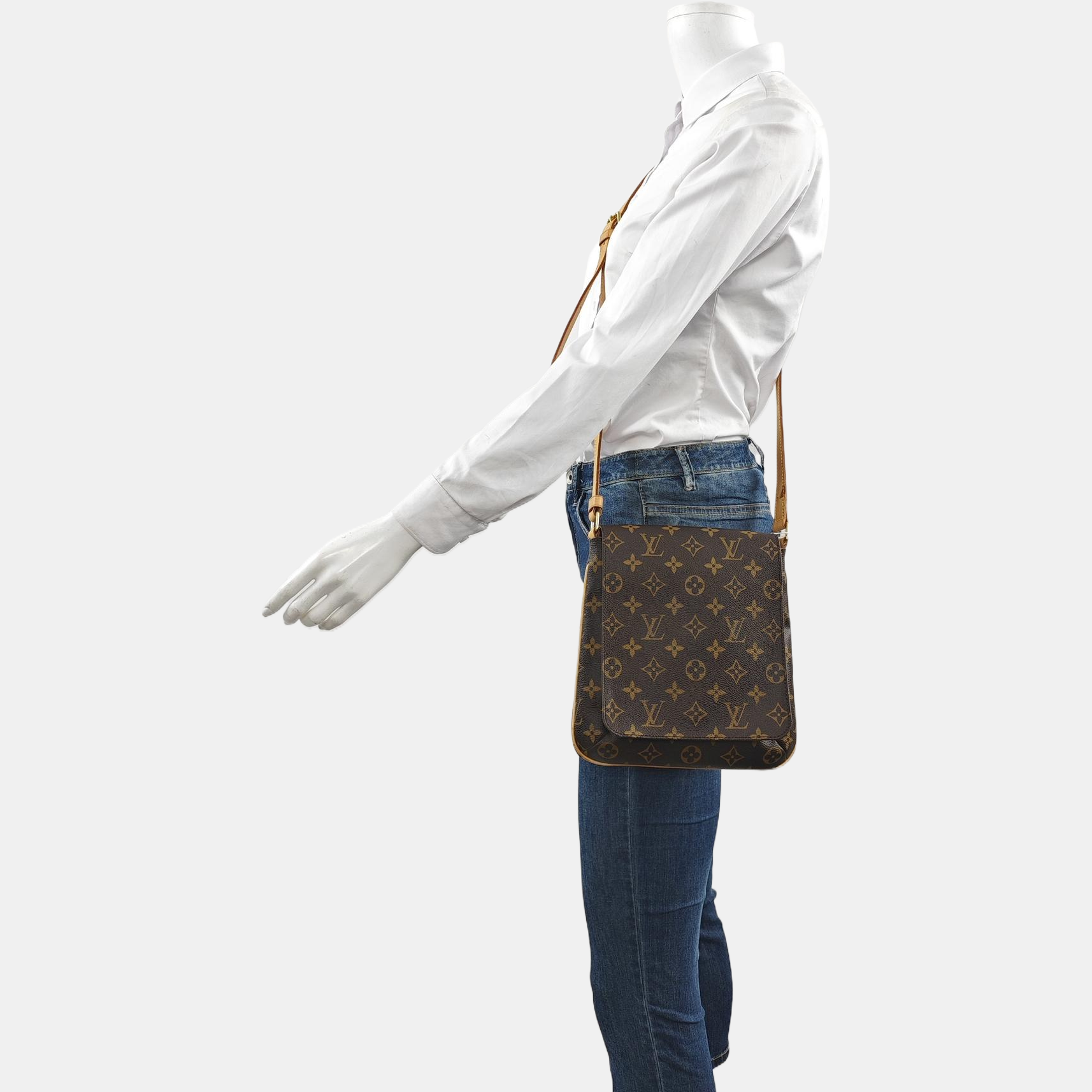 MUSETTE TANGO Monogram Coated Canvas Brown