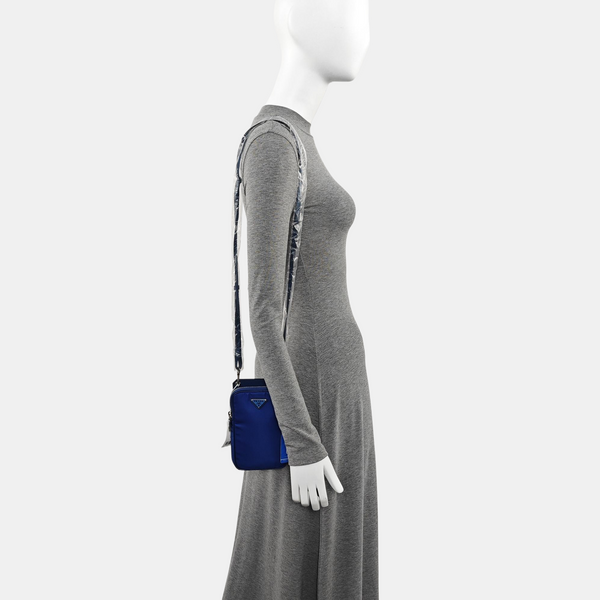 Nylon Shoulder Bag Blue