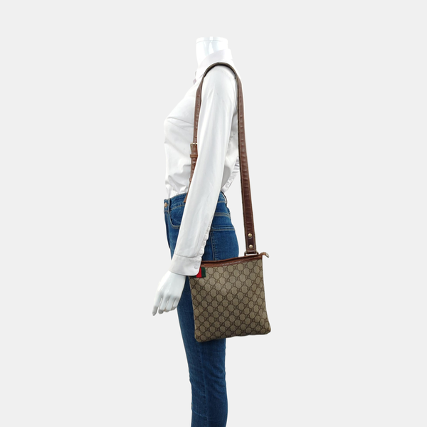 Monogram Coated Canvas Shoulder Bag Brown