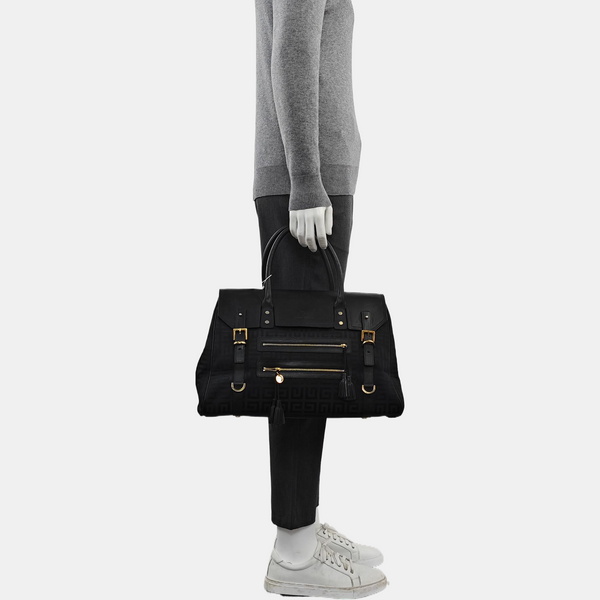 Canvas Top Handle Bag Black