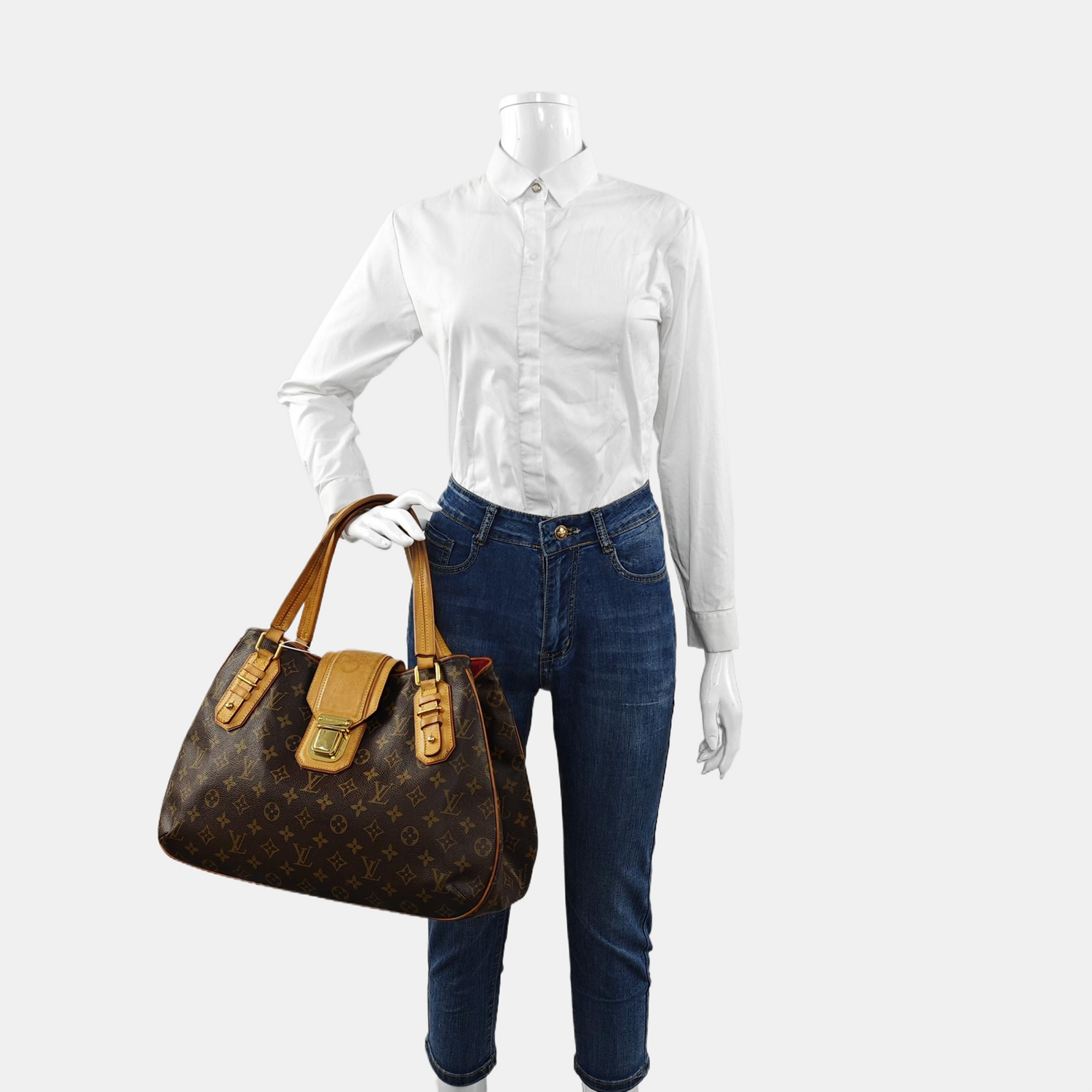 GRIET Monogram Coated Canvas Brown