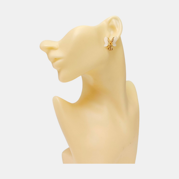 Metal Rose Gold Stud Earrings