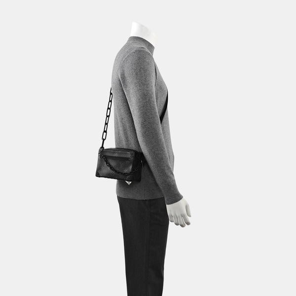 SOFT TRUNK Mini Monogram Coated Canvas Black