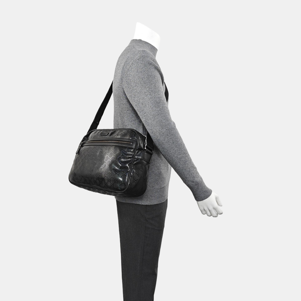 Monogram Coated Canvas Crossbody Bag Black