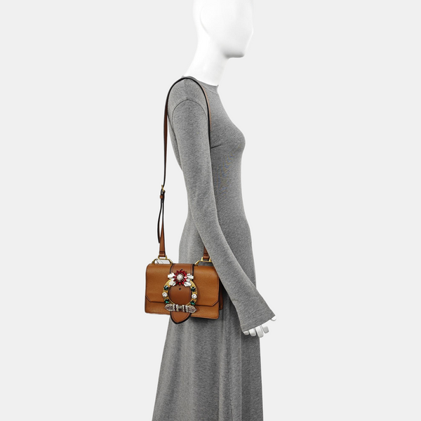 Miu Lady Calfskin Brown