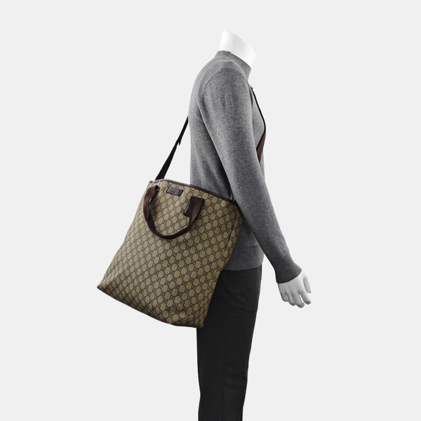 Monogram Coated Canvas Tote Bag Black