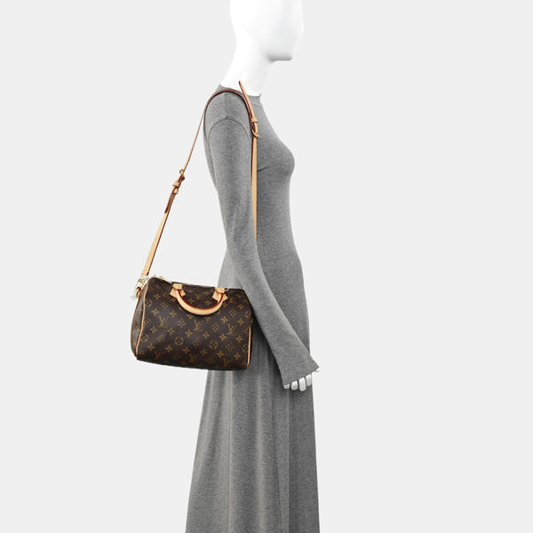 SPEEDY 25 Monogram Coated Canvas Brown