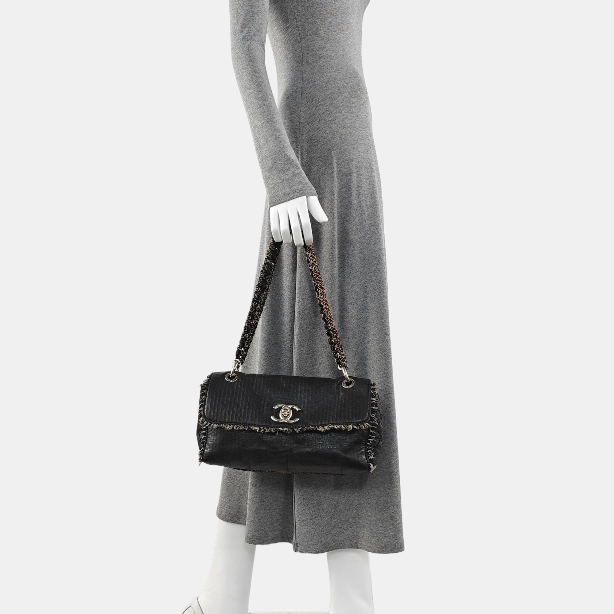 Calfskin Shoulder Bag Black