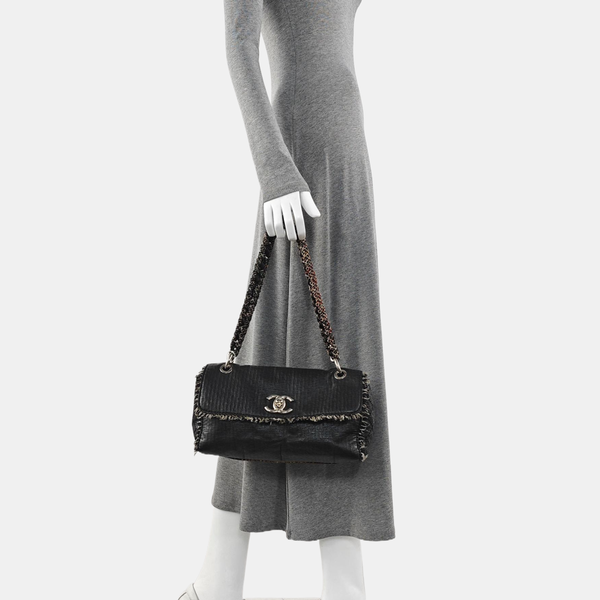Calfskin Shoulder Bag Black