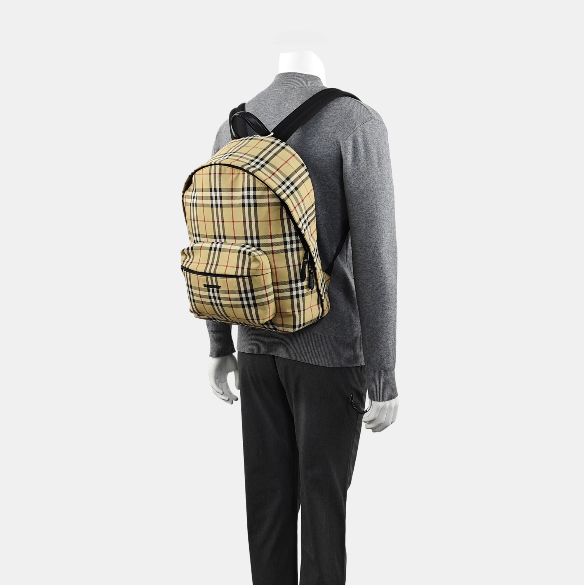 Fabric Backpack Brown