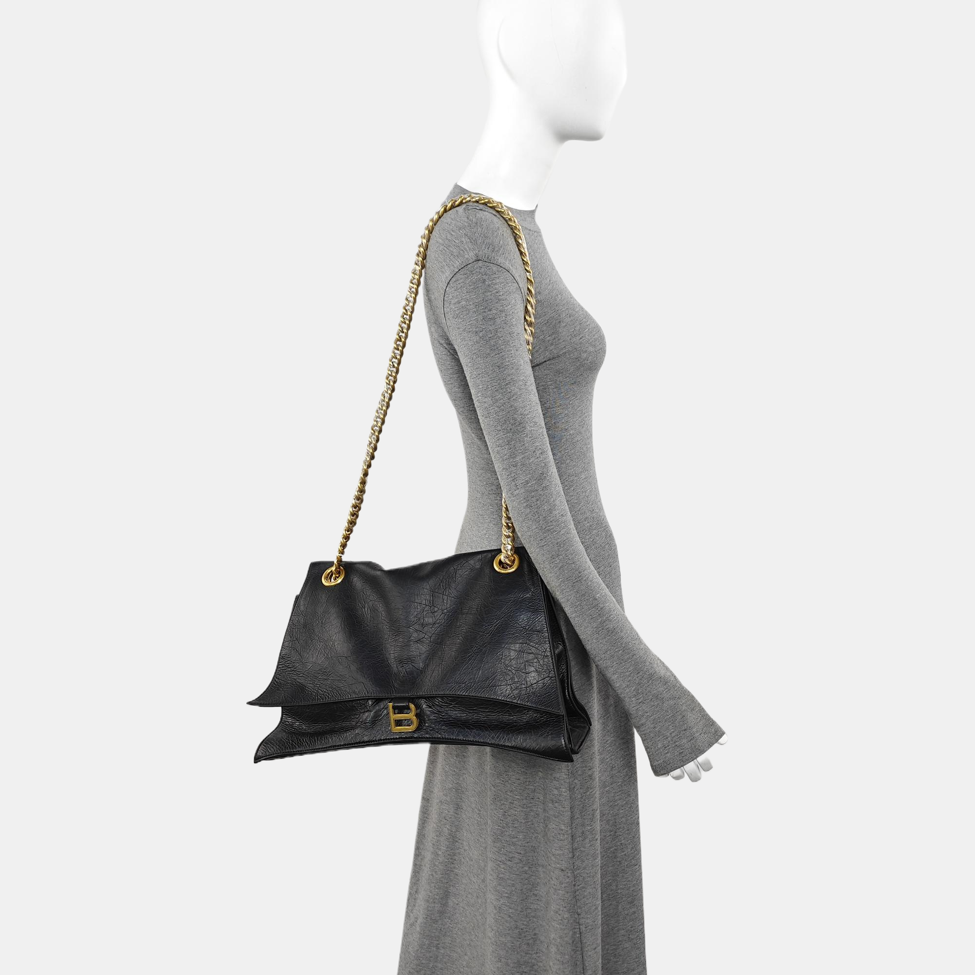 Crush Large Calfskin Black