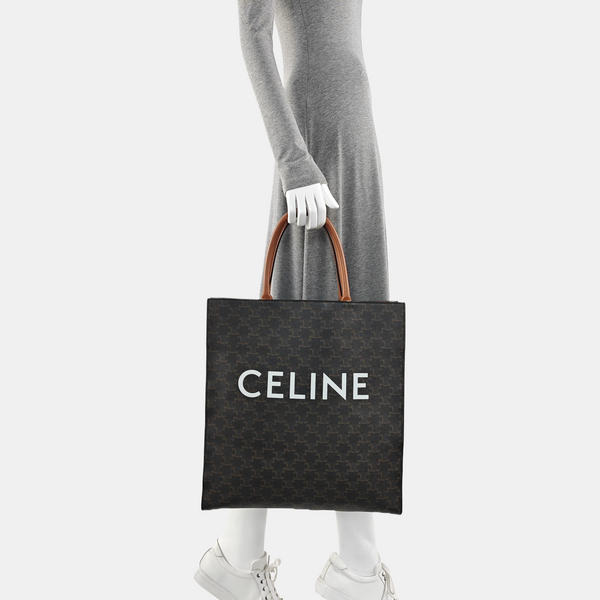 CABAS CELINE Medium Coated Canvas Brown