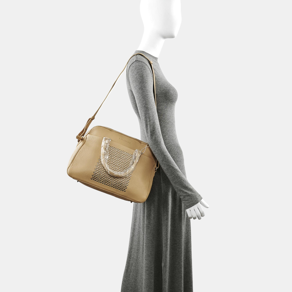 Calfskin Shoulder Bag Beige