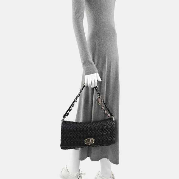 Crystal Quilted Lambskin Black