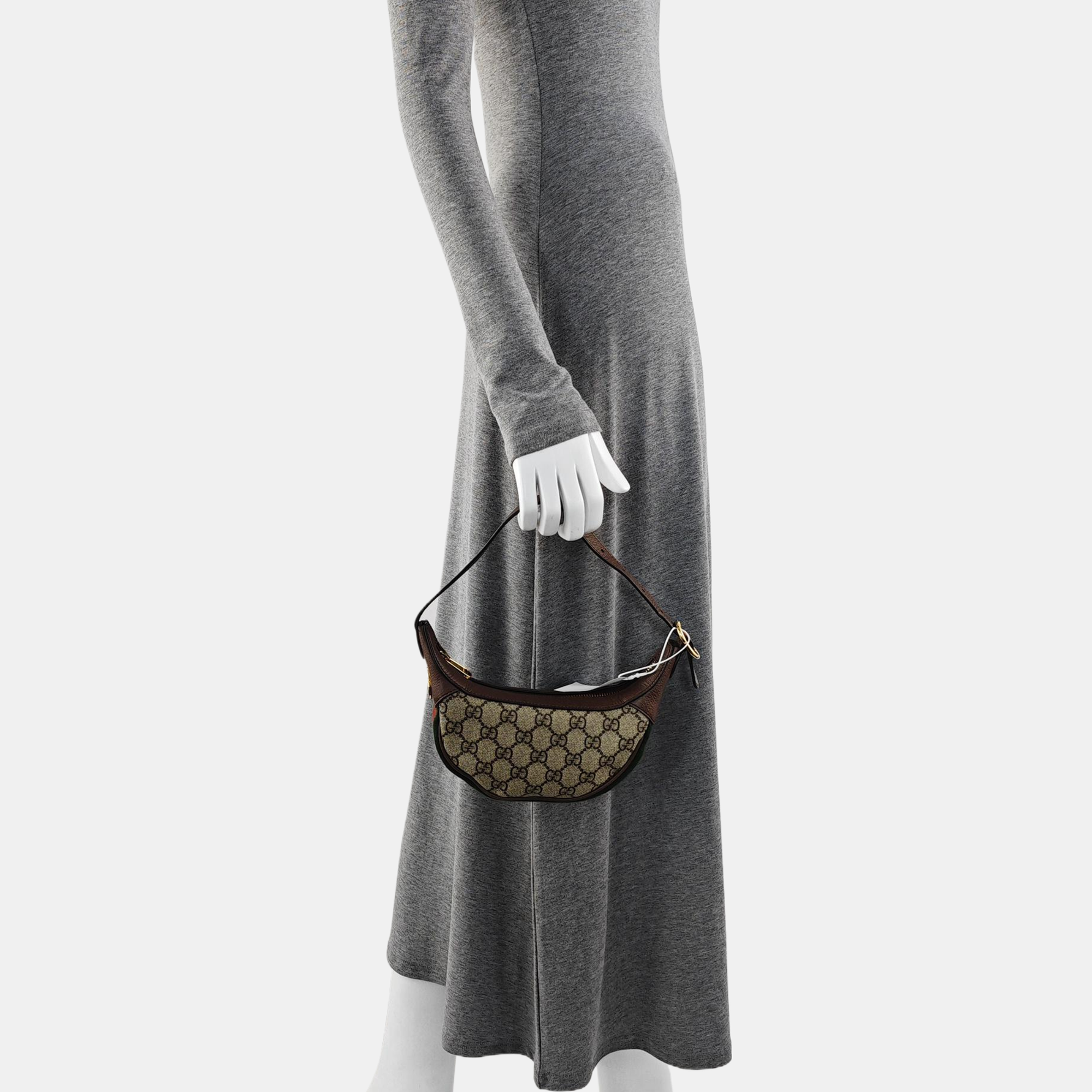 Ophidia Mini Monogram Coated Canvas Beige