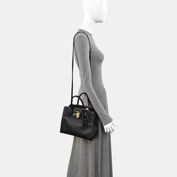 CITY STEAMER PM Calfskin Black