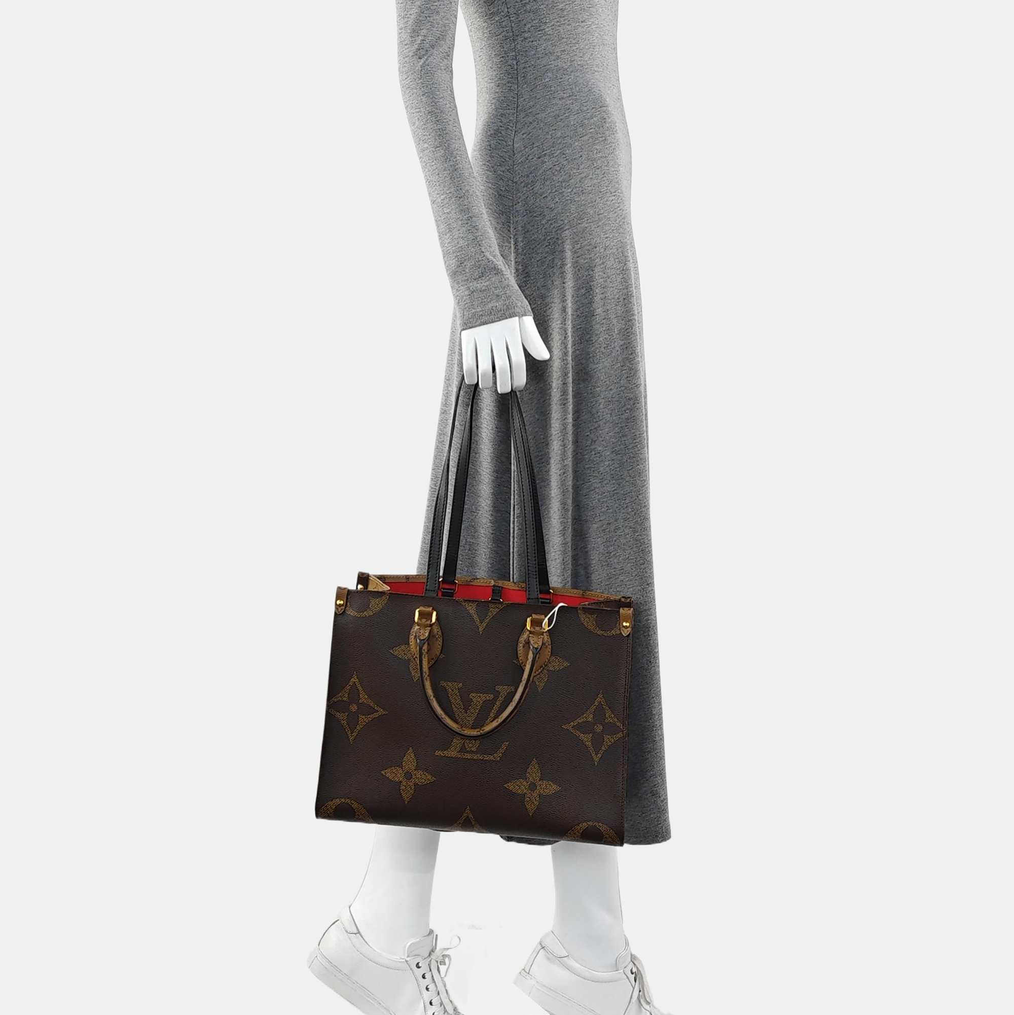 ONTHEGO MM Monogram Coated Canvas Brown