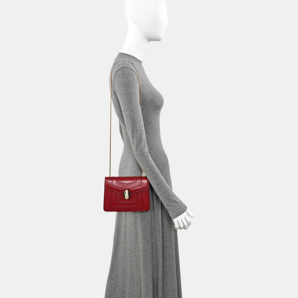 SERPENTI FOREVER Small Calfskin Red