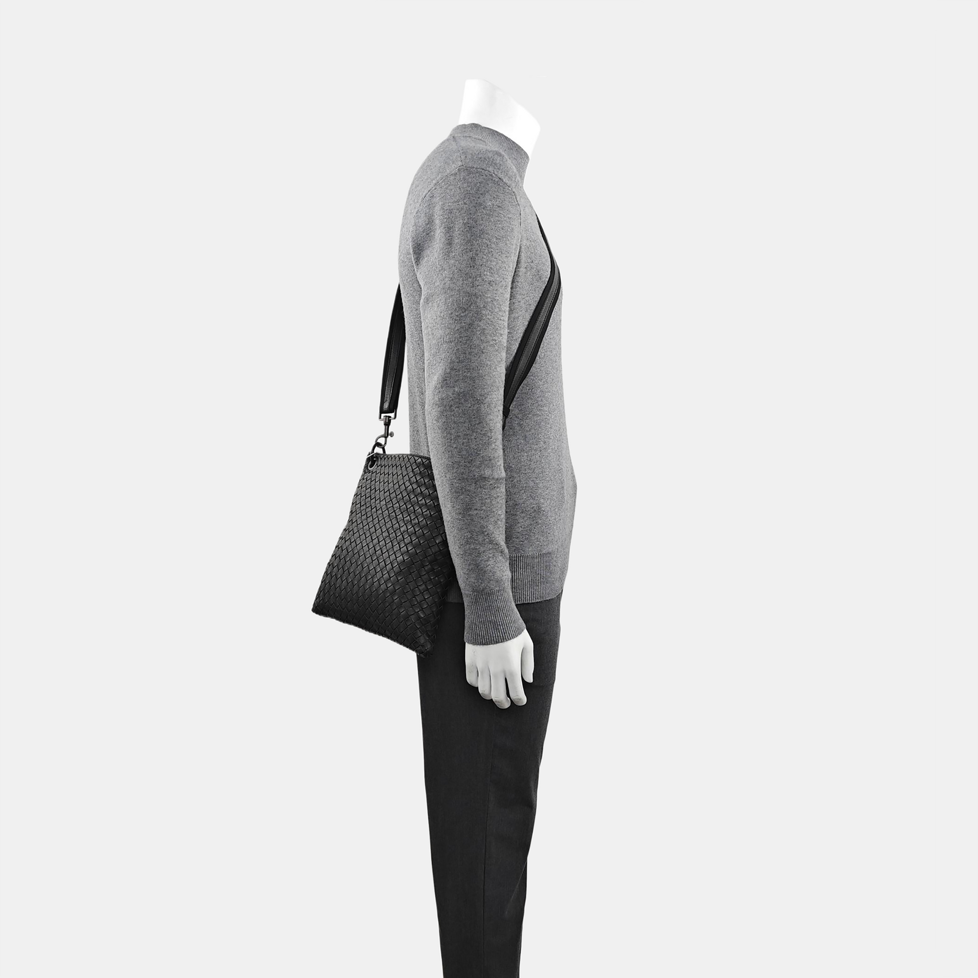 Calfskin Shoulder Bag Black