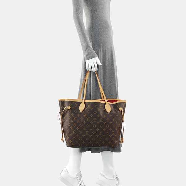 NEVERFULL MM Monogram Coated Canvas Brown