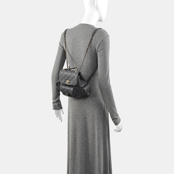 DUMA Quilted Grained Calfskin Gray