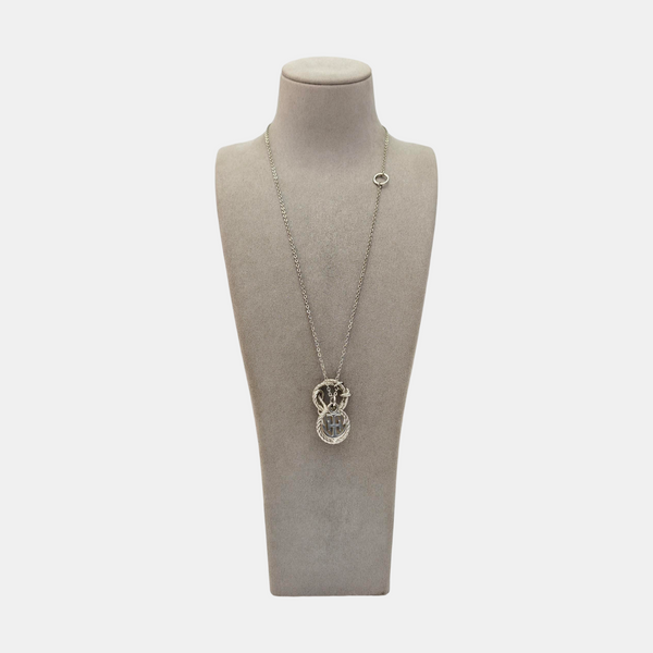 Cordage Metal Silver Necklace