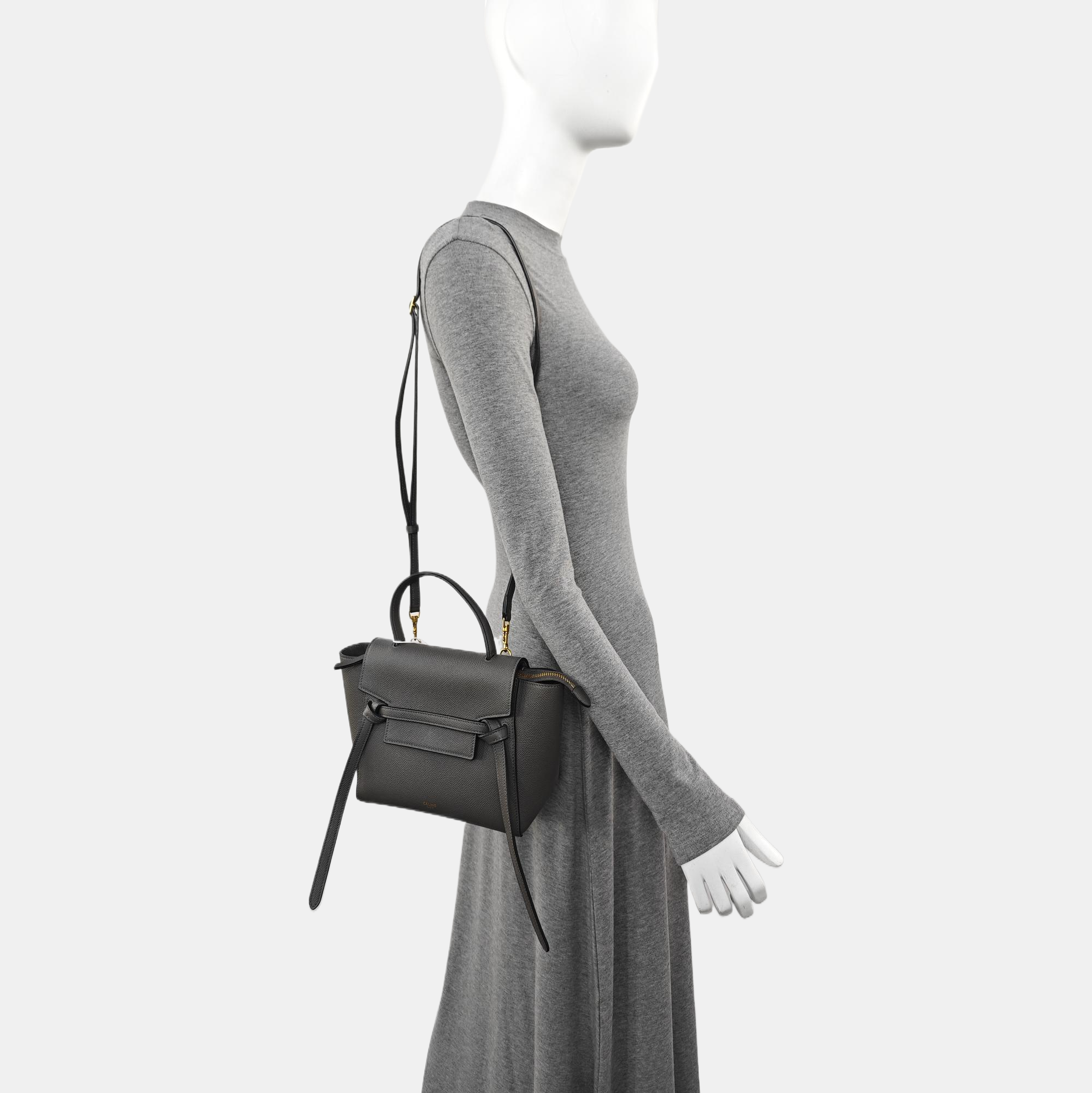 BELT Nano Calfskin Gray